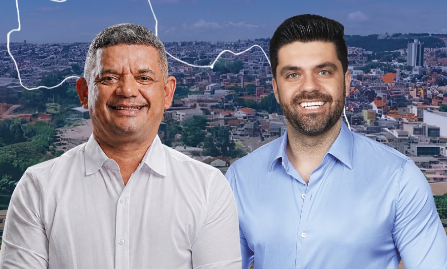 Veinho, candidato a deputado federal, ao lado de Danilo Joan, candidato a deputado estadual